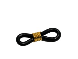 Porta lentes negros con dorado 